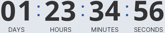 Animated countdown timer