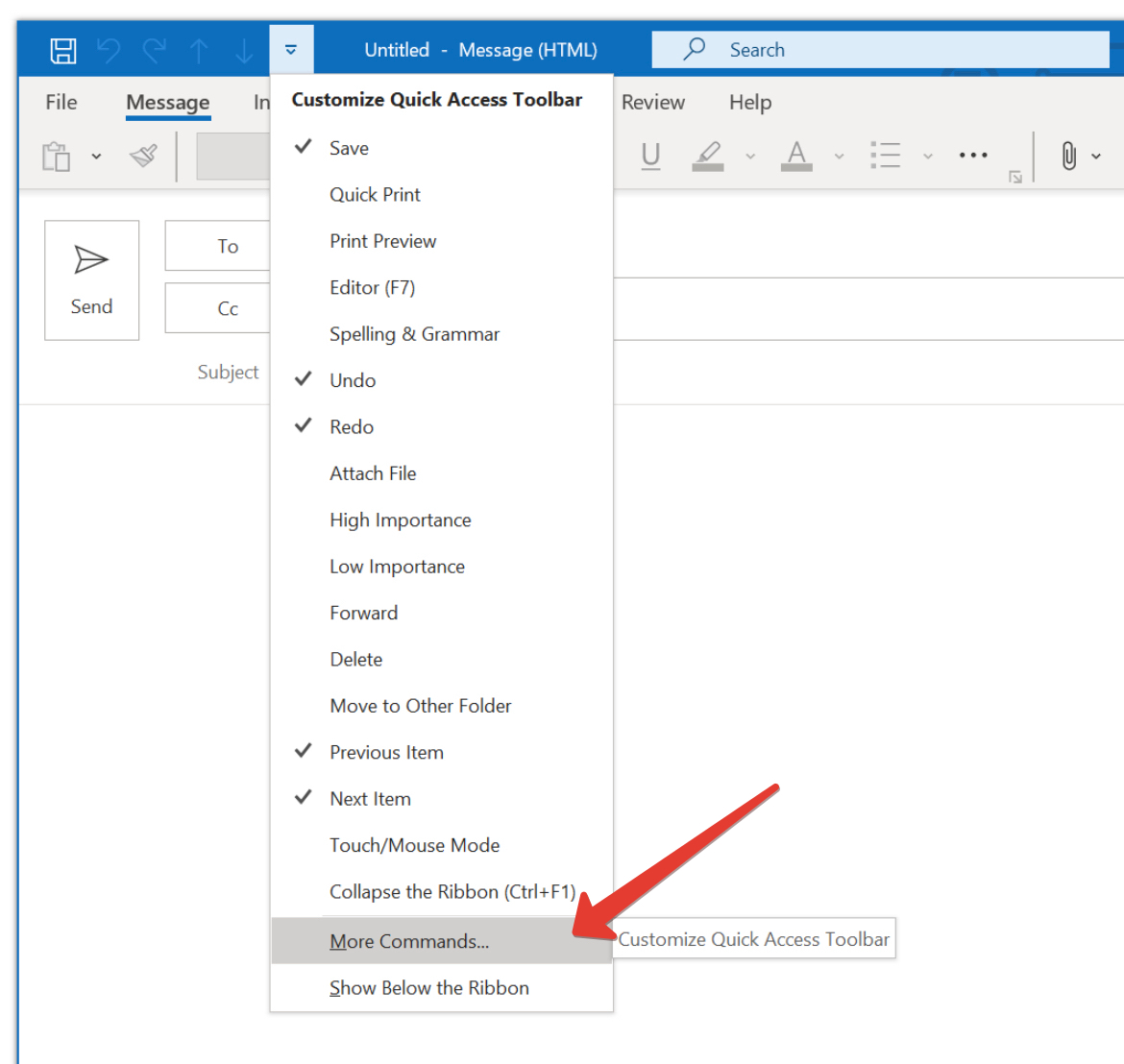 Adding a countdown timer in Outlook
