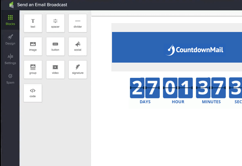 Adding a countdown timer in infusionsoft campaigns