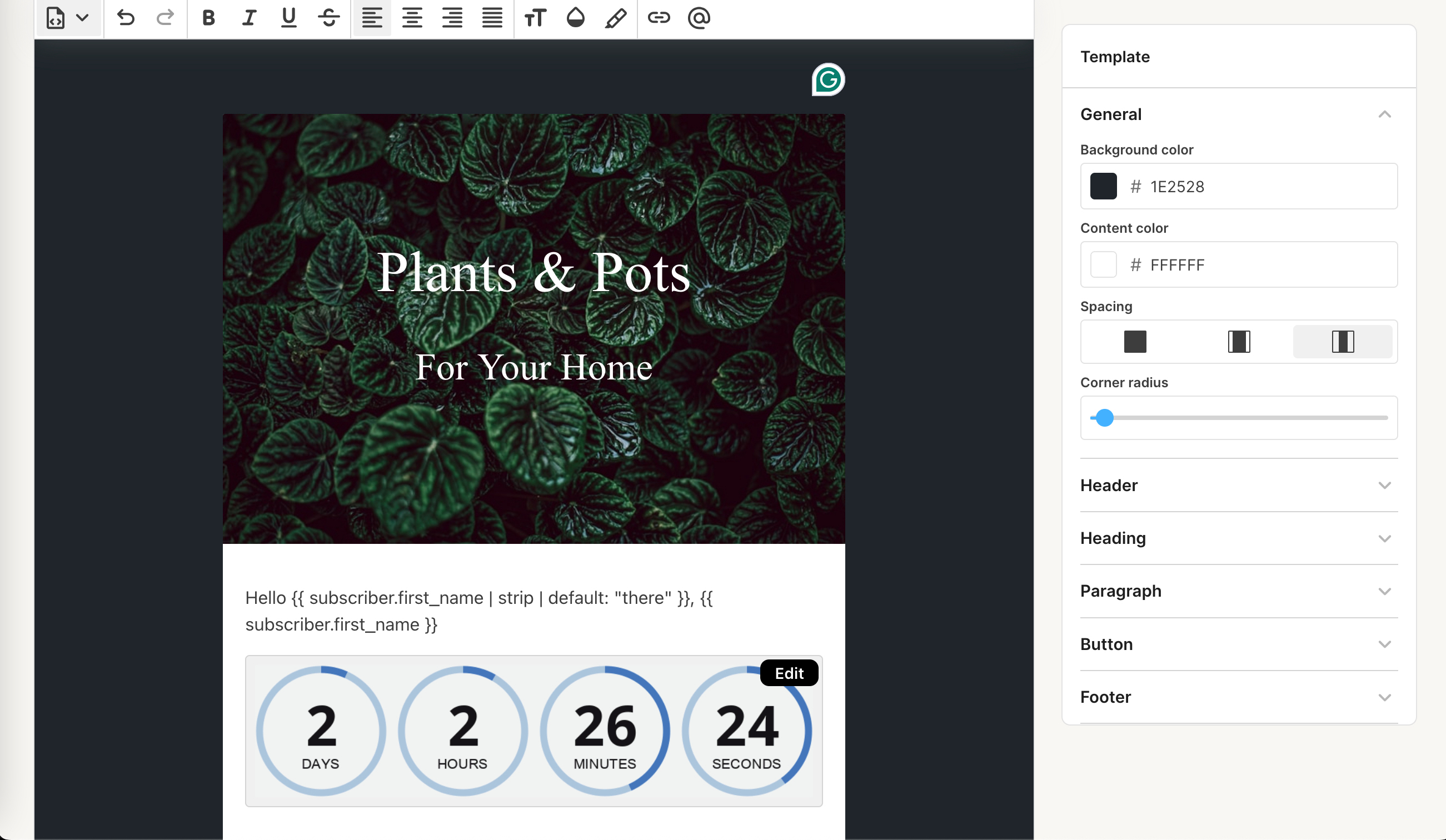 Adding a countdown timer in Kit