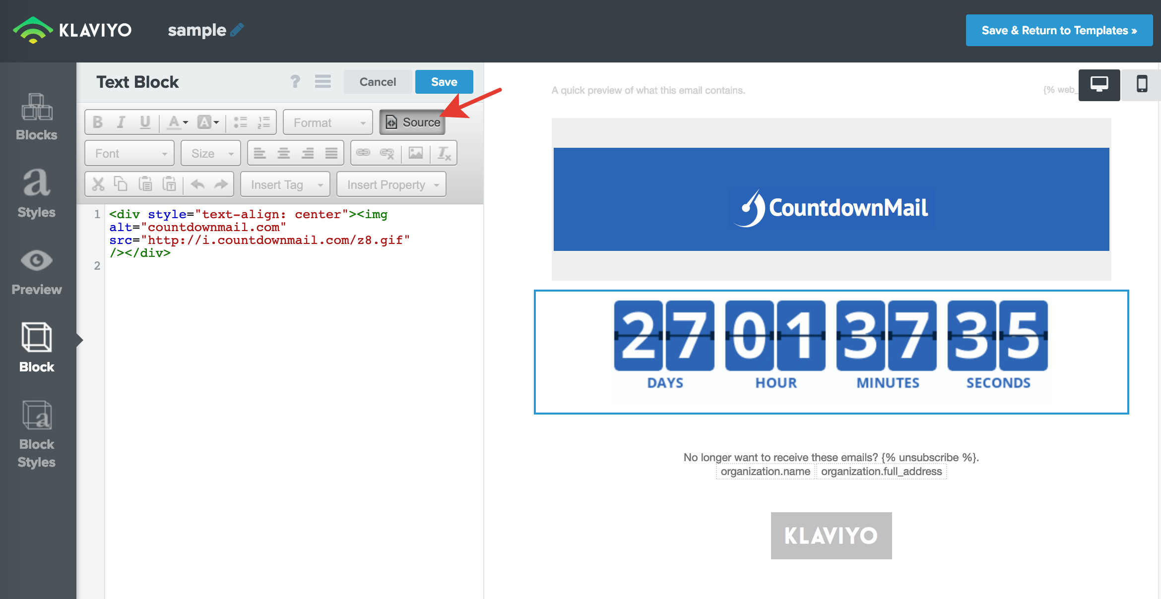 Include countdown timers in Constant Contact campaigns