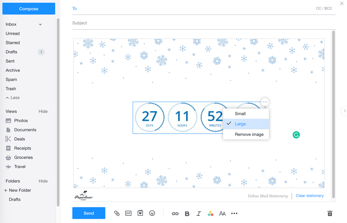 Include countdown timers in yahoo
