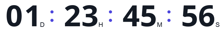 Minimal text timer with unit letters