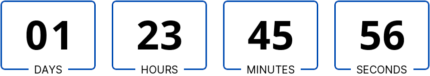 Thin outlined box email timer