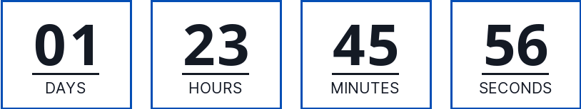 Outlined box timer with underline